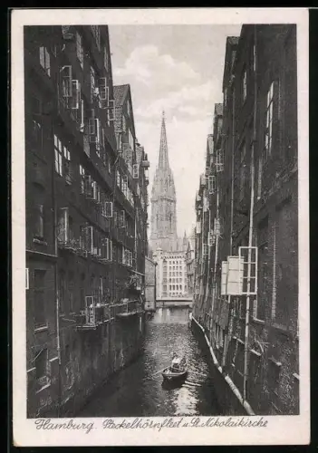 AK Alt-Hamburg, Steckelhörnfleet, St. Nikolai Kirche