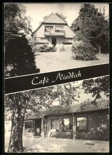 AK Düshorn, Café Niedlich, Bes. Ernst Wischmann