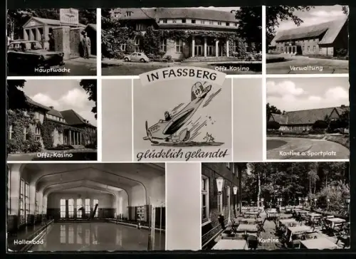 AK Fassberg, Hauptwache, Offizierskasino, Hallenbad