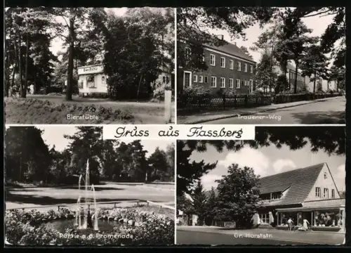 AK Fassberg, Bierstüble, Trautner-Weg, Park an der Promenade, Gr. Horststr