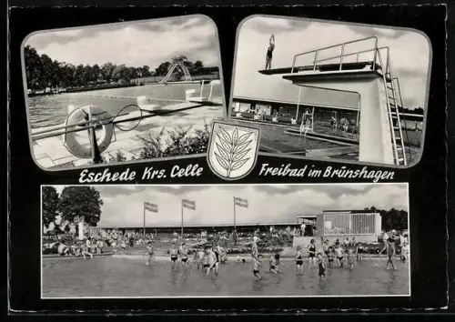 AK Eschede /Celle, Freibad im Brünshagen