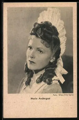 AK Schauspielerin Maria Andergast mit Hut