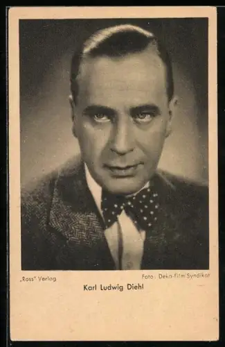 AK Schauspieler Karl Ludwig Diehl im Kostüm einer Filmrolle