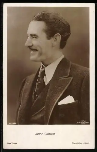 AK Schauspieler John Gilbert im Profil