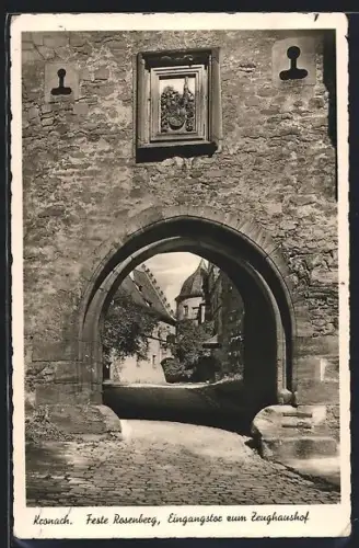 AK Kronach, Feste Rosenberg, Eingangstor zum Zeughaushof