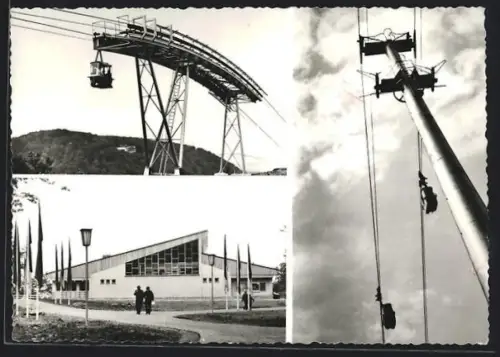AK Thale i. Harz, Personenschwebebahn zwischen Bodetal und Hexentanzplatz mit Bergstation