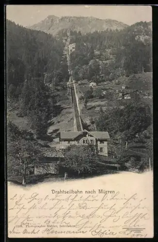 AK Drahtseilbahn nach Mürren