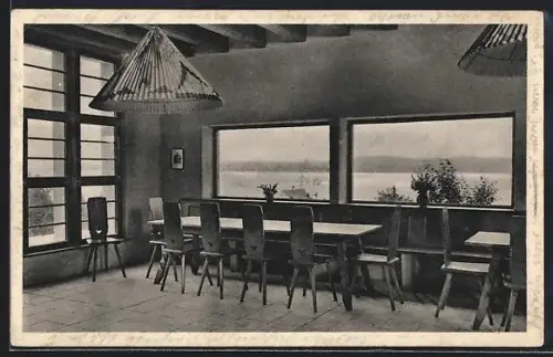 AK Überlingen a. B., Diele der JH Bodenseeheim