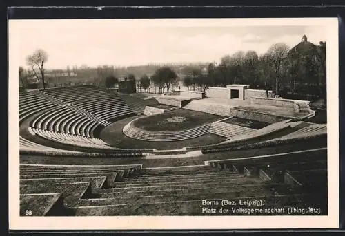 AK Borna /Leipzig, Platz der Volksgemeinschaft (Thingplatz)