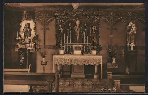 AK Karlsruhe, Kapelle St. Franziskushaus, Haushaltungsinstitut St. Klara, Grenzstrasse 4