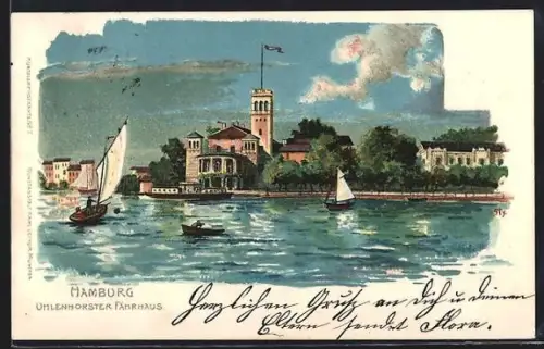 Lithographie Hamburg, Uhlenhorster Fährhaus