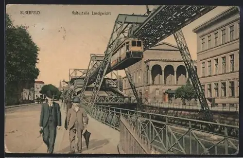 AK Elberfeld, Schwebebahn, Haltestelle Landgericht