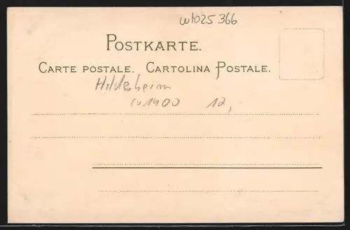 Lithographie Hildesheim, St. Godehardkirche