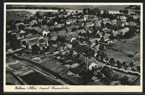 AK Rethem /Aller, Totalansicht vom Flugzeug aus