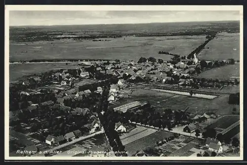 AK Rethem a. d. Aller, Gesamtansicht, Fliegeraufnahme