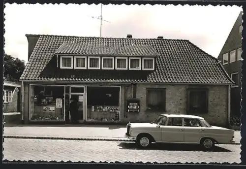 AK Bispingen, Geschäftshaus mit Zeitschriftengeschäft, Zigarettenautomat