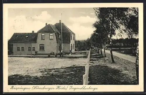AK Bispingen /Lüneburger Heide, Jugendherberge und Strasse