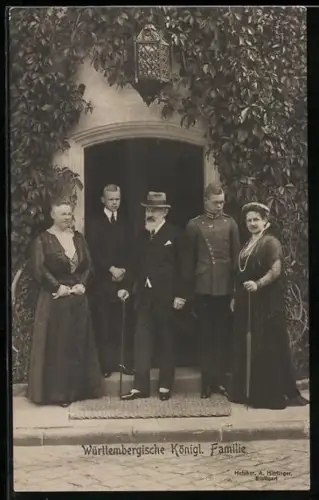 AK Württembergische Königliche Familie, König Wilhelm II. von Württemberg