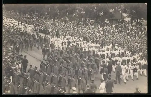AK Leipzig, 1. Deutsches Arbeiter-Turn- und Sportfest 1922, Festmarsch der Sportler