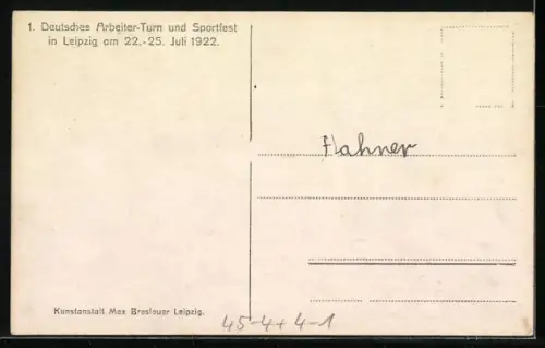 AK Leipzig, 1. Deutsches Arbeiter-Turn- und Sportfest 1922, Festmarsch der Sportler