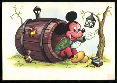 AK Micky Maus wohnt in einer Tonne, Comic