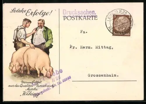 AK Reklame für Qualitäts-Dorschmehl der Marke Wiking