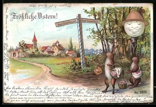 AK Osterhasen auf dem Weg nach Osterhausen