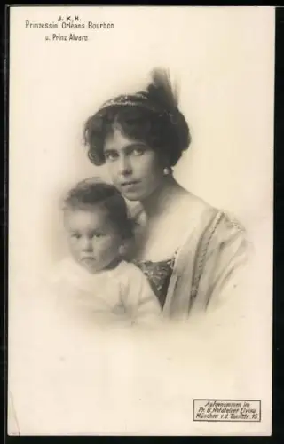 AK Adel von Frankreich, Prinzessin Orléans Bourbon und Prinz Alvaro