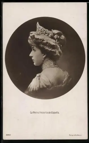 AK Porträt von Königin Victoria von Spanien, La Reina Victoria de Espana