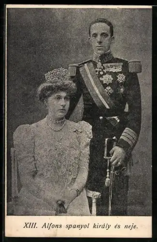 AK Alfonso XIII von Spanien in Uniform