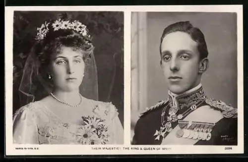 AK The King and Queen of Spain