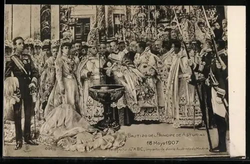 AK Bautizo del Principe de Asturias 1907