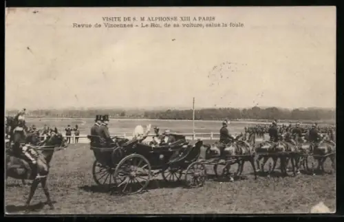 AK Paris, Visite de Alphonse XIII à Paris