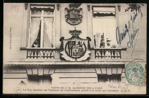 AK Paris, Visite de Alphone XIII a Paris