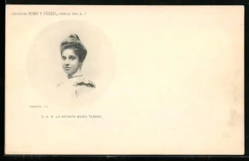 AK Maria Teresia von Spanien im Porträt