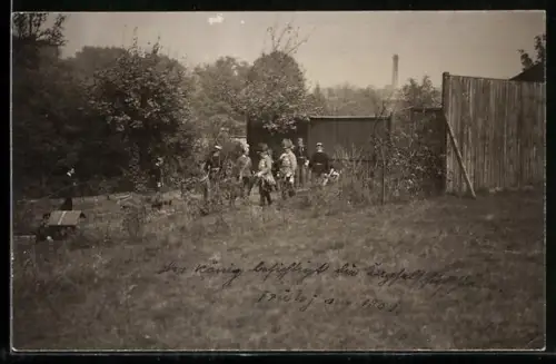 Foto-AK König Alfons von Spanien besucht die Schiesstätte 1909