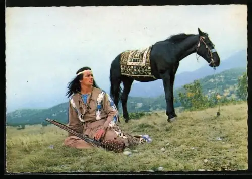 AK Pierre Brice in Der Schatz im Silbesee, Karl May