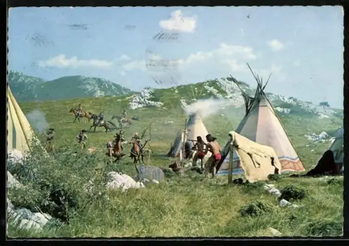 AK Karl May, Der Schatz im Silbersee, Dorf der Utah-Indianer wird angezündet