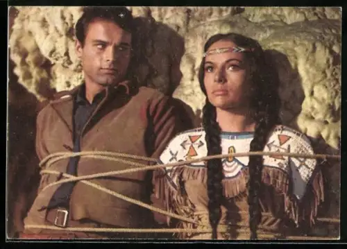 AK Karin Dorova a Renato Baldini v barevném dobrodruzném filmu Vinnetou, Karl May