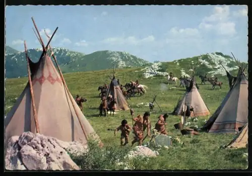 AK Winnetou, II. Teil, Die Bande dringt in ein Lager der Ponca-Indianer ein