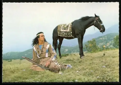 AK Pierre Brice in Der Schatz im Silbesee, Karl May