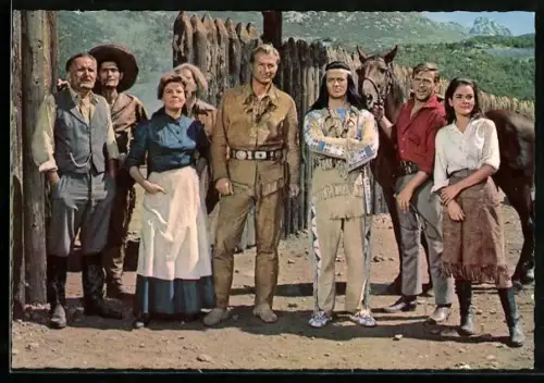 AK Szene aus Der Schatz am Silbersee, Butlers Farm und die Osagen, Karl May