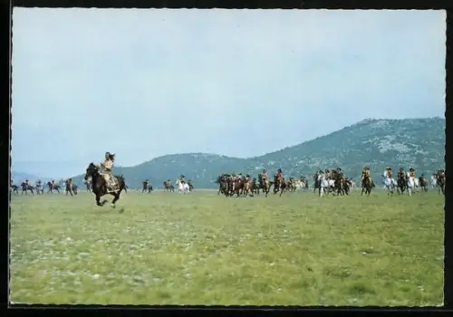 AK Szene aus Der Schatz am Silbersee, Winnetou, Karl May