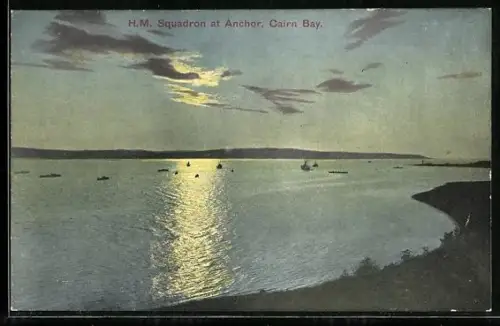 AK Cairn Bay, H. M. Squadron at Anchor