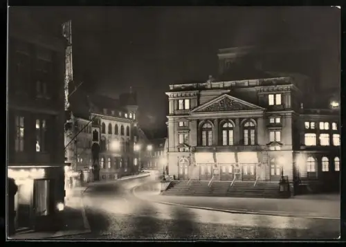 AK Altenburg, Theater bei Nacht
