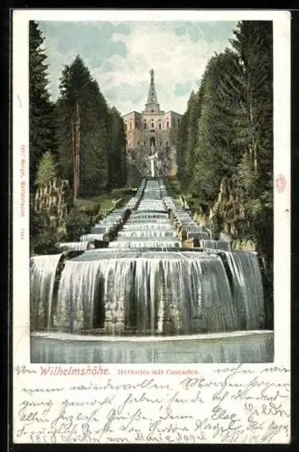 AK Wilhelmshöhe /Kassel, Herkules mit Kaskaden