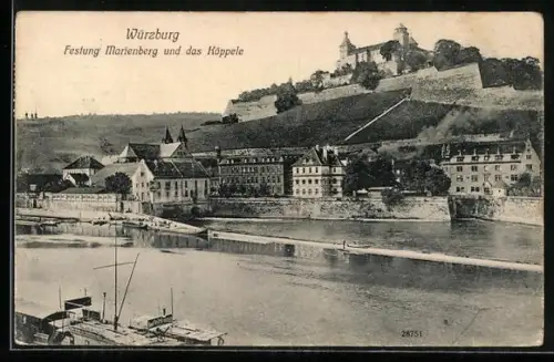 AK Würzburg, Festung Marienberg und das Käppele
