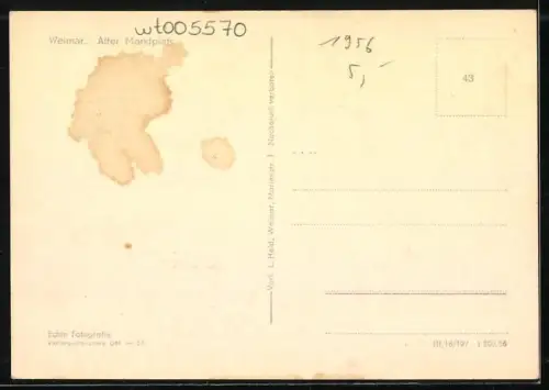 AK Weimar, Alter Marktplatz