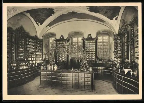 AK Würzburg, Juliusspital, Apotheke im Rokokostil