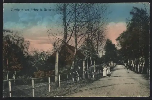 AK Rethem /Aller, Gasthaus zur Fähre, Strassenansicht